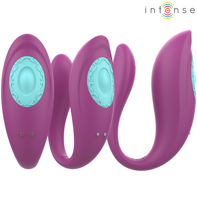 INTENSE - ANNIE VIBRATORE E STIMOLATORE A FORMA DI U TELECOMANDO VIOLA – Telecomando – foto 3
