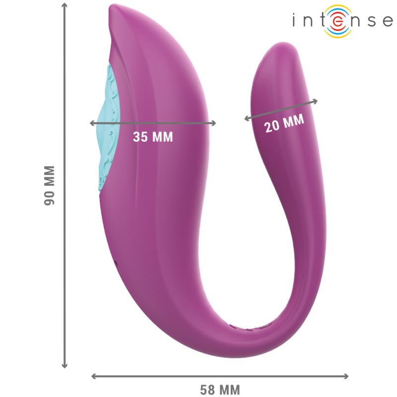 INTENSE - ANNIE VIBRATORE E STIMOLATORE A FORMA DI U TELECOMANDO VIOLA – Telecomando – foto 4