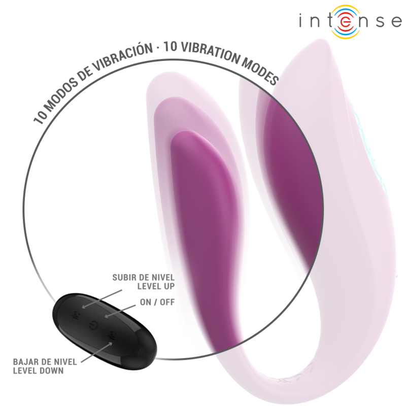 INTENSE - ANNIE VIBRATORE E STIMOLATORE A FORMA DI U TELECOMANDO VIOLA – Telecomando – foto 5