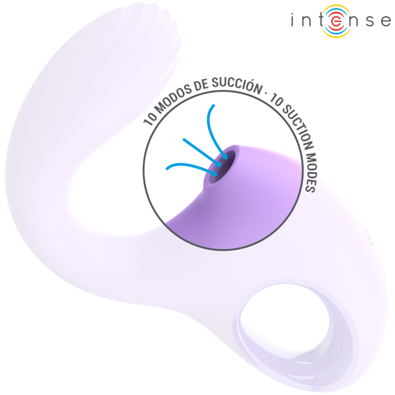 INTENSE - VIBRATORE E STIMOLATORE BAXTER VIOLA – Stimolatore d'aria con vibrazione – foto 3