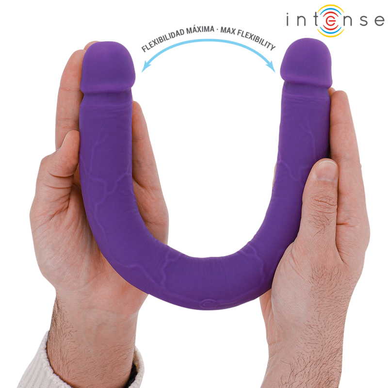 INTENSE - GUNTER DILDO DOPPIO VIBRATORE 40 CM VIOLA TELECOMANDO – Doppio pene – foto 5