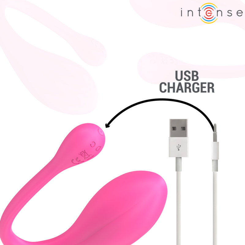 INTENSE - JANICE U VIBRATORE DOPPIA STIMOLAZIONE 10 VIBRAZIONI ROSA TELECOMANDO – Vibratore per coppie UD – foto 7