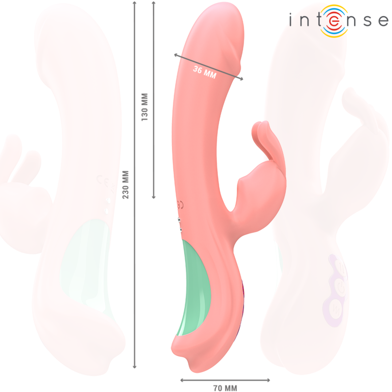 INTENSE - RACHEL RABBIT VIBRATOR 5 VIBRAZIONI ROSA – Vibratori di coniglio – foto 4