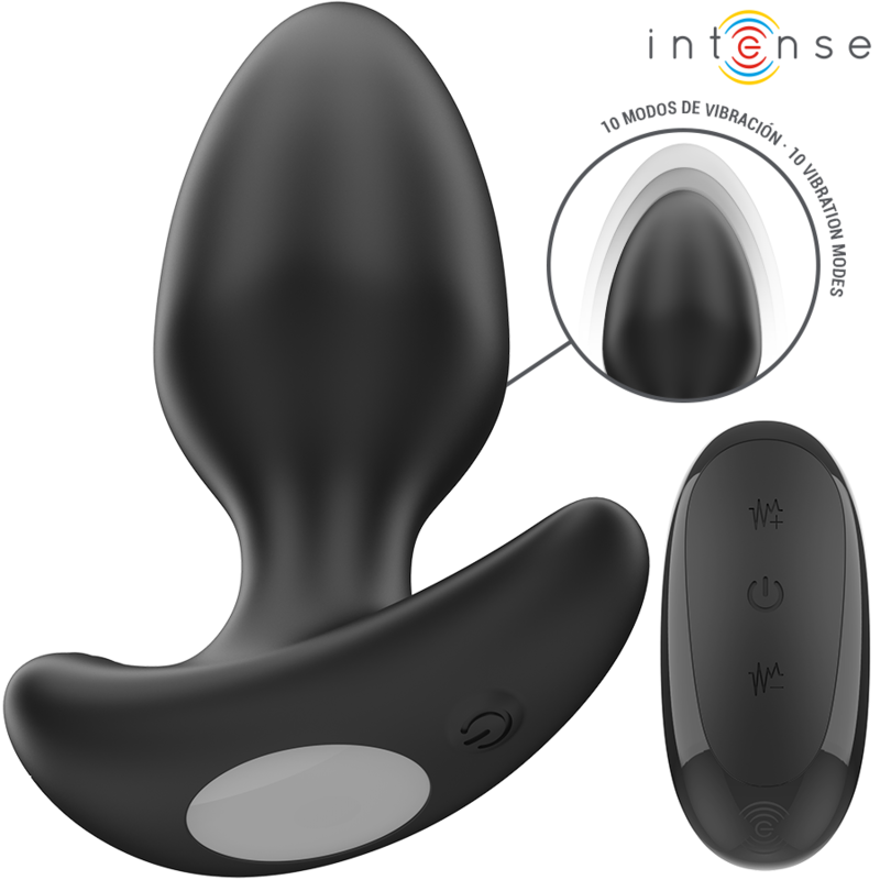INTENSE - JOEY ANAL PLUG 10 VIBRAZIONI NERO TELECOMANDO – Tappi anali – foto 2