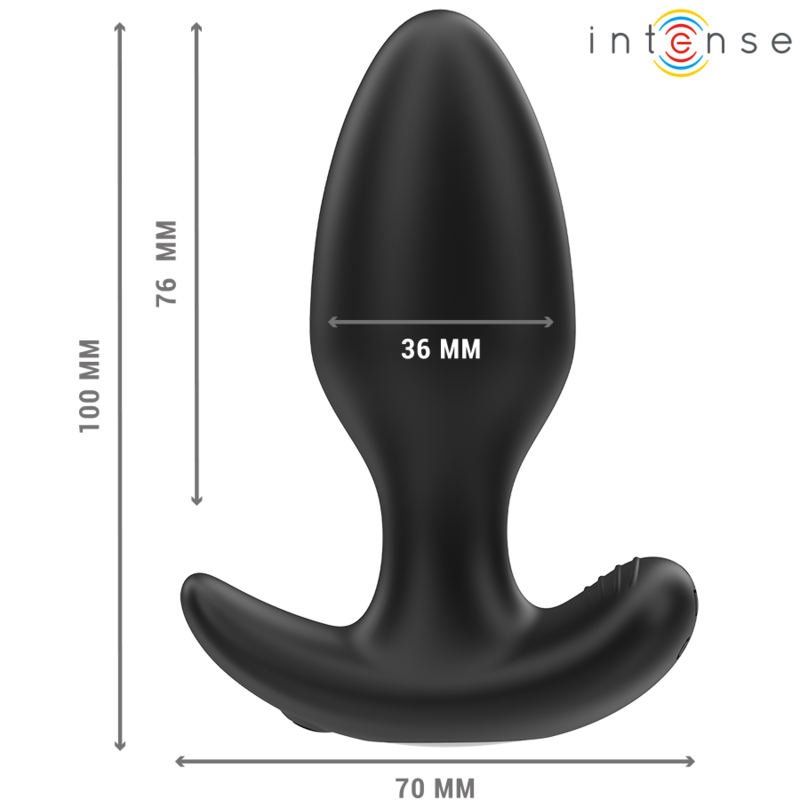INTENSE - JOEY ANAL PLUG 10 VIBRAZIONI NERO TELECOMANDO – Tappi anali – foto 3