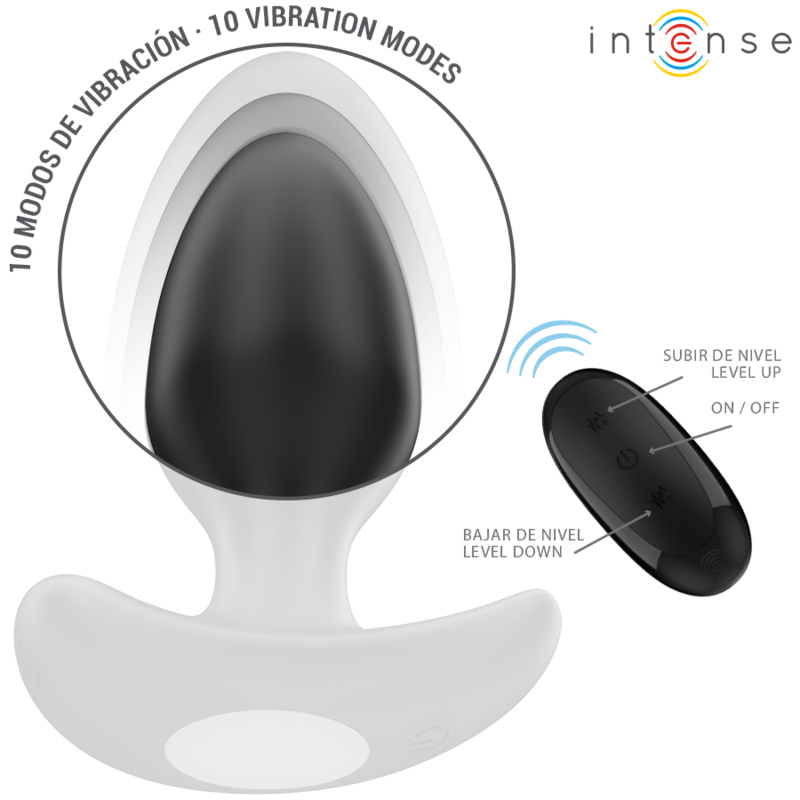 INTENSE - JOEY ANAL PLUG 10 VIBRAZIONI NERO TELECOMANDO – Tappi anali – foto 5