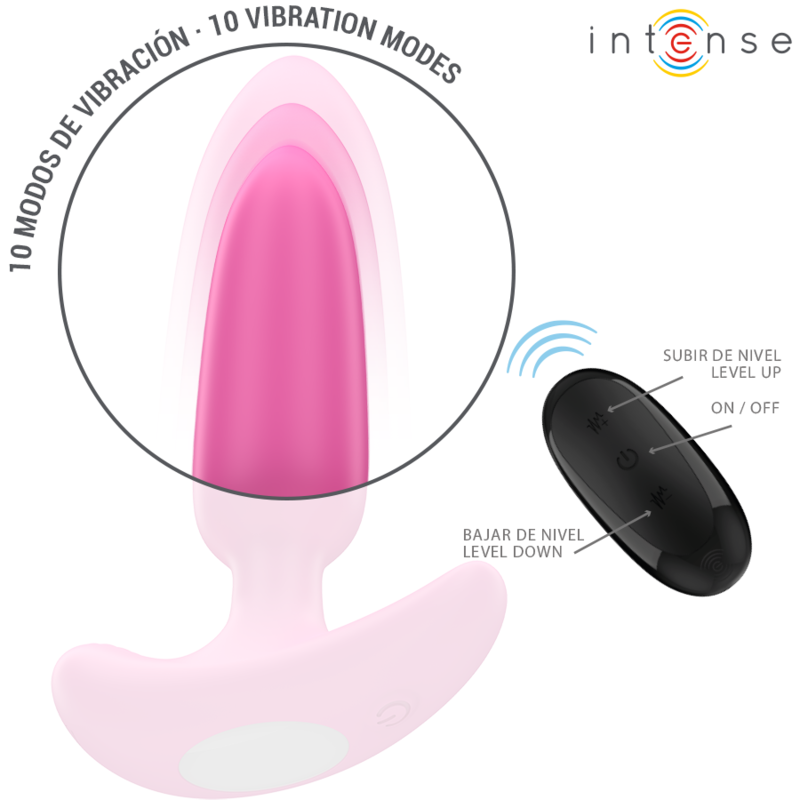 INTENSE - ROSS ANAL PLUG 10 VIBRAZIONI ROSA TELECOMANDO – Tappi anali – foto 5