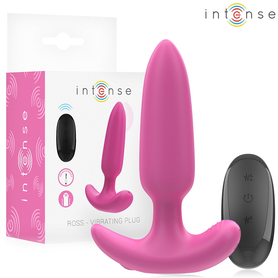 INTENSE - ROSS ANAL PLUG 10 VIBRAZIONI ROSA TELECOMANDO – Tappi anali
