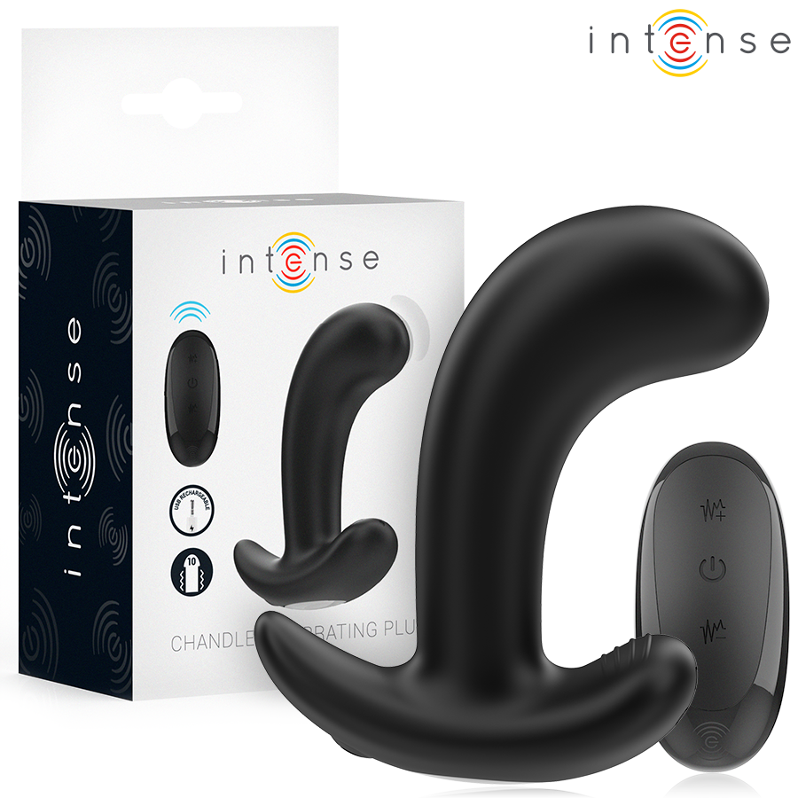 INTENSE - CHANDLER ANAL PLUG 10 VIBRAZIONI NERO TELECOMANDO – Tappi anali