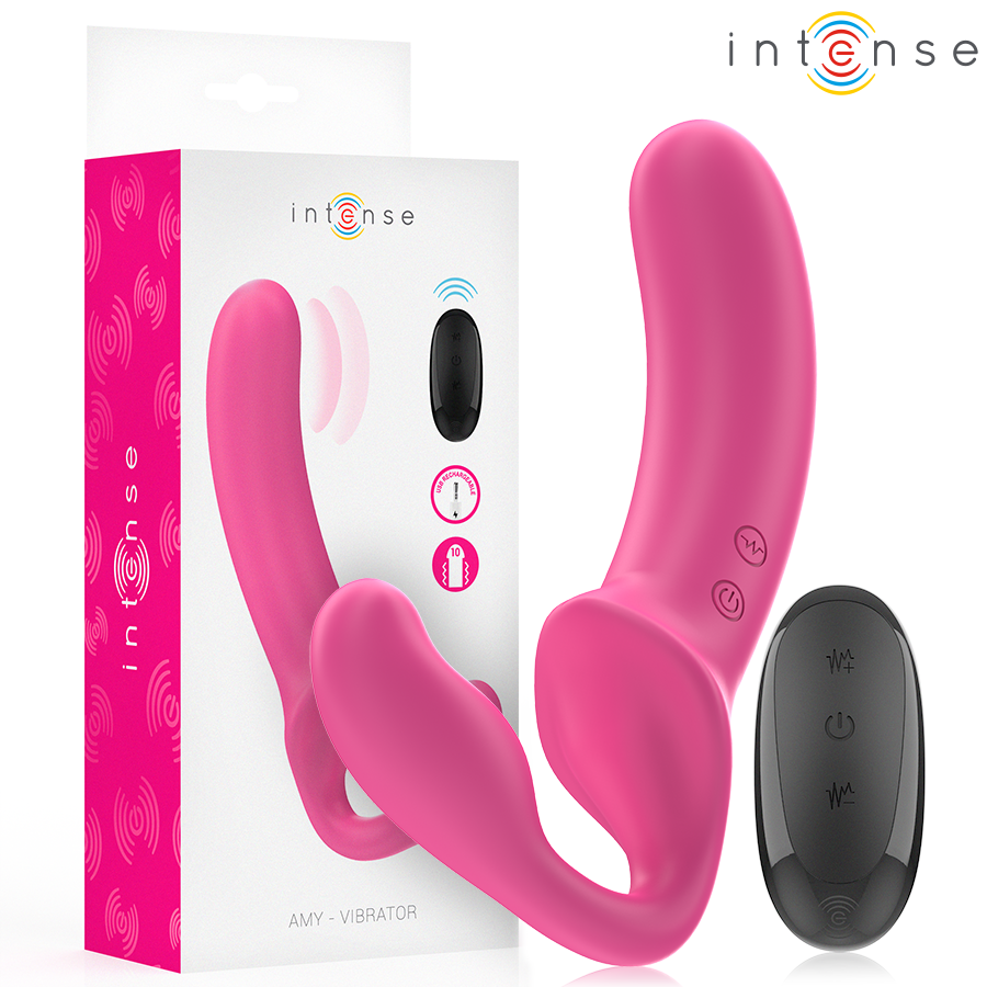INTENSE - AMY DOPPIO VIBRATORE 20 CM ROSA TELECOMANDO – Vibratori a punto G