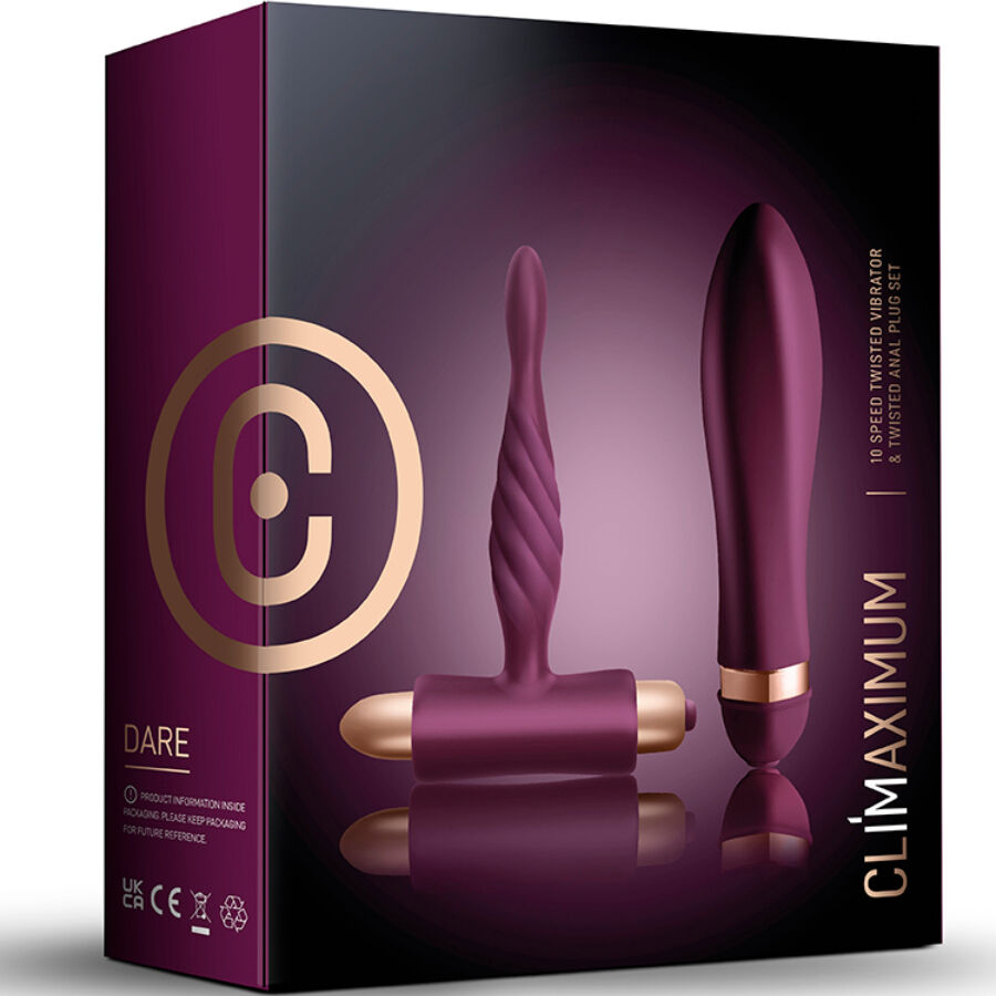 CLIMAXIMUM - KIT SFIDA VIBRATORE TWISTED + PLUG ANALE PER PRINCIPIANTI – kit Sex Toys – foto 4