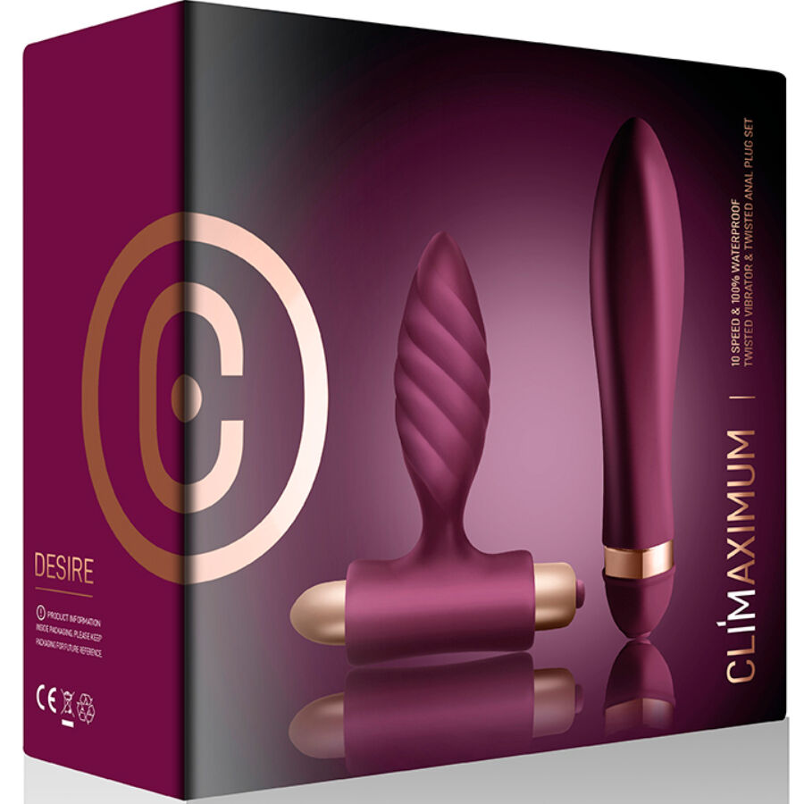CLIMAXIMUM - DESIRE KIT VIBRATORE TWISTED + PLUG ANALE – kit Sex Toys – foto 5