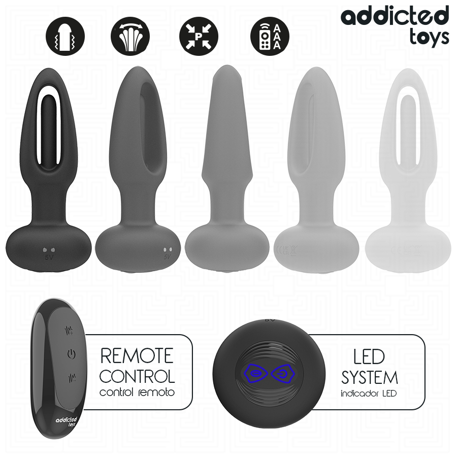 ADDICTED TOYS - PLUG ANALE CON LINGUA VIBRANTE E TELECOMANDO – Vibratori anali – foto 5