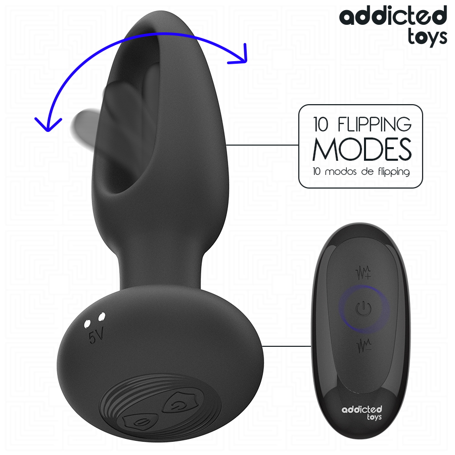 ADDICTED TOYS - PLUG ANALE CON LINGUA VIBRANTE E TELECOMANDO – Vibratori anali – foto 4