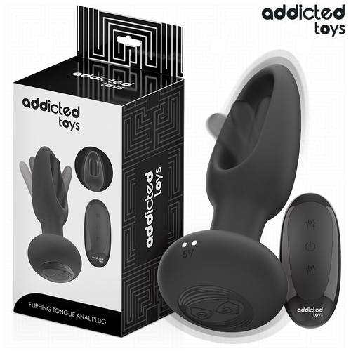 ADDICTED TOYS - PLUG ANALE CON LINGUA VIBRANTE E TELECOMANDO – Vibratori anali