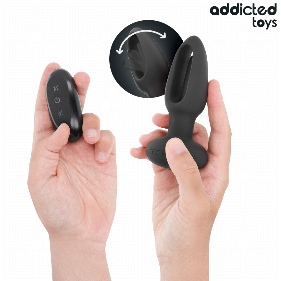 ADDICTED TOYS - PLUG ANALE CON LINGUA VIBRANTE E TELECOMANDO – Vibratori anali – foto 2
