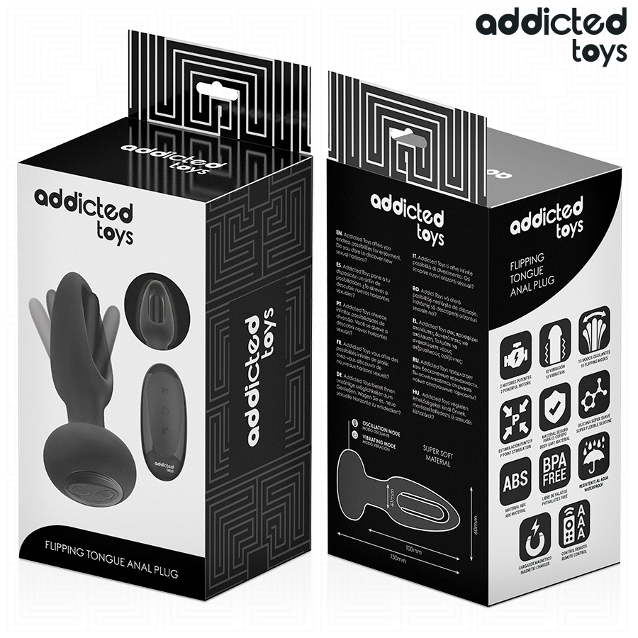 ADDICTED TOYS - PLUG ANALE CON LINGUA VIBRANTE E TELECOMANDO – Vibratori anali – foto 3