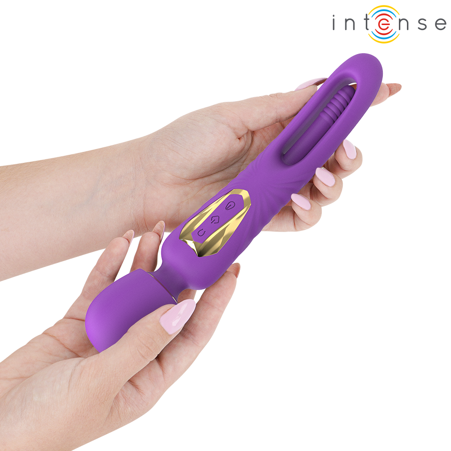 INTENSE - BACCHETTA VIBRANTE CHRISTY CON LINGUA MOBILE – Vibratore WAND – foto 2