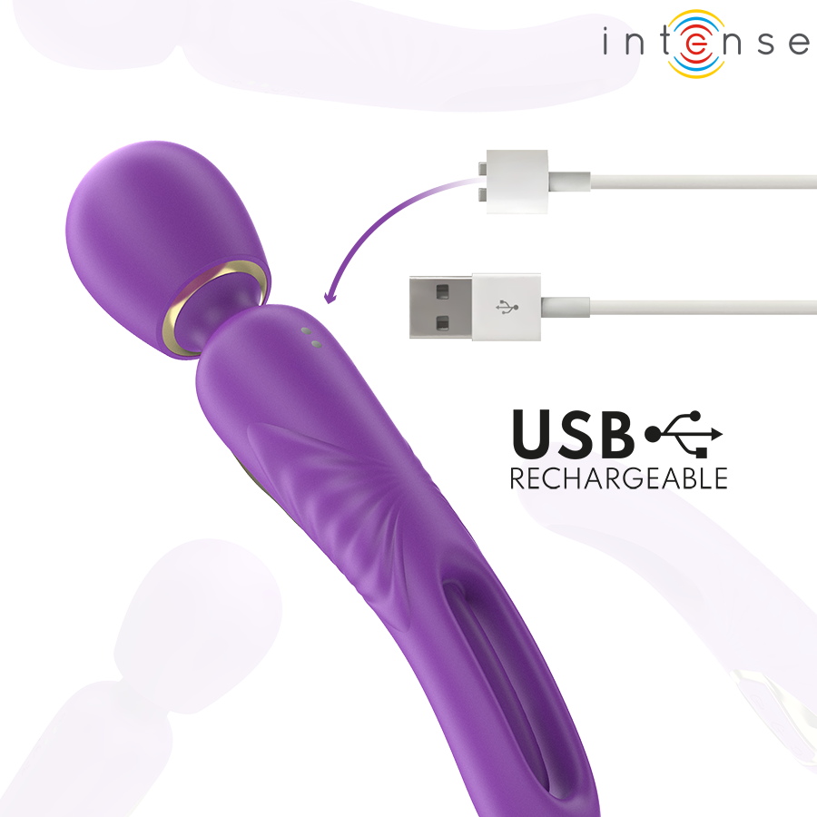 INTENSE - BACCHETTA VIBRANTE CHRISTY CON LINGUA MOBILE – Vibratore WAND – foto 7