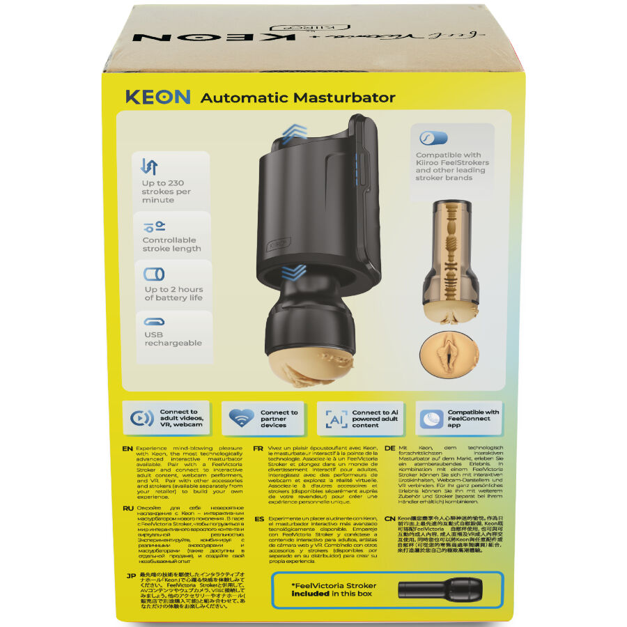 KIIROO - KEON WIFI COMBO VICTORIA JUNE MASTURBATORE AUTOMATICO + FEEL STROKER – Stelle porno vagine – foto 2