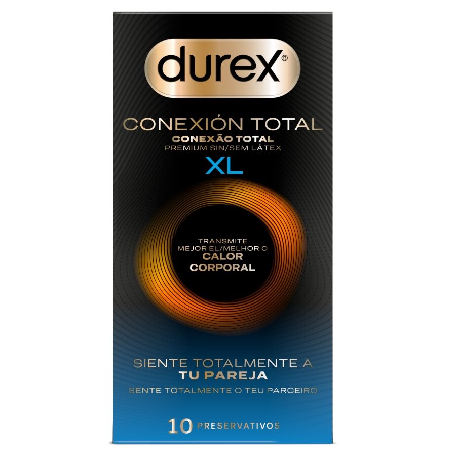 DUREX - TOTAL CONNECTION XL ULTRA FINE PLUS SENZA LATTICE 10 UNITÀ – Taglia XL (grande)