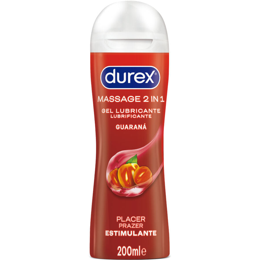 DUREX - GEL LUBRIFICANTE DA MASSAGGIO STIMOLANTE AL GUARANÀ 200 ML – Con sapori deliziosi