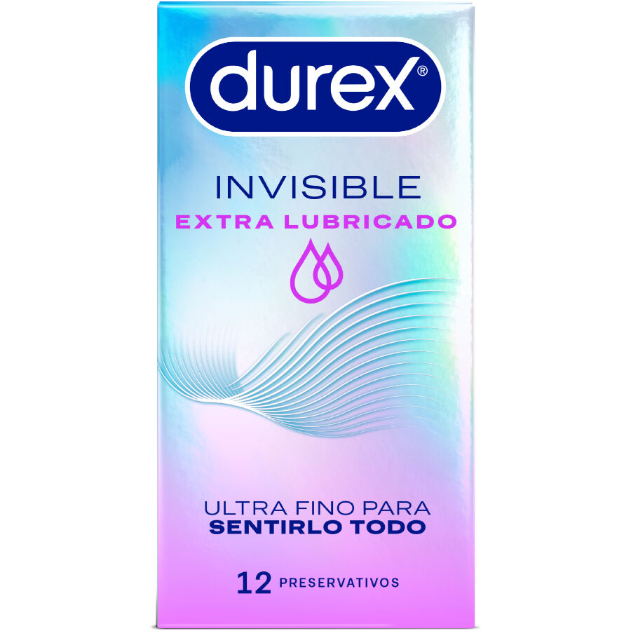 DUREX - PRESERVATIVI INVISIBILI EXTRA LUBRIFICATI 12 UNITÀ – Sensibile