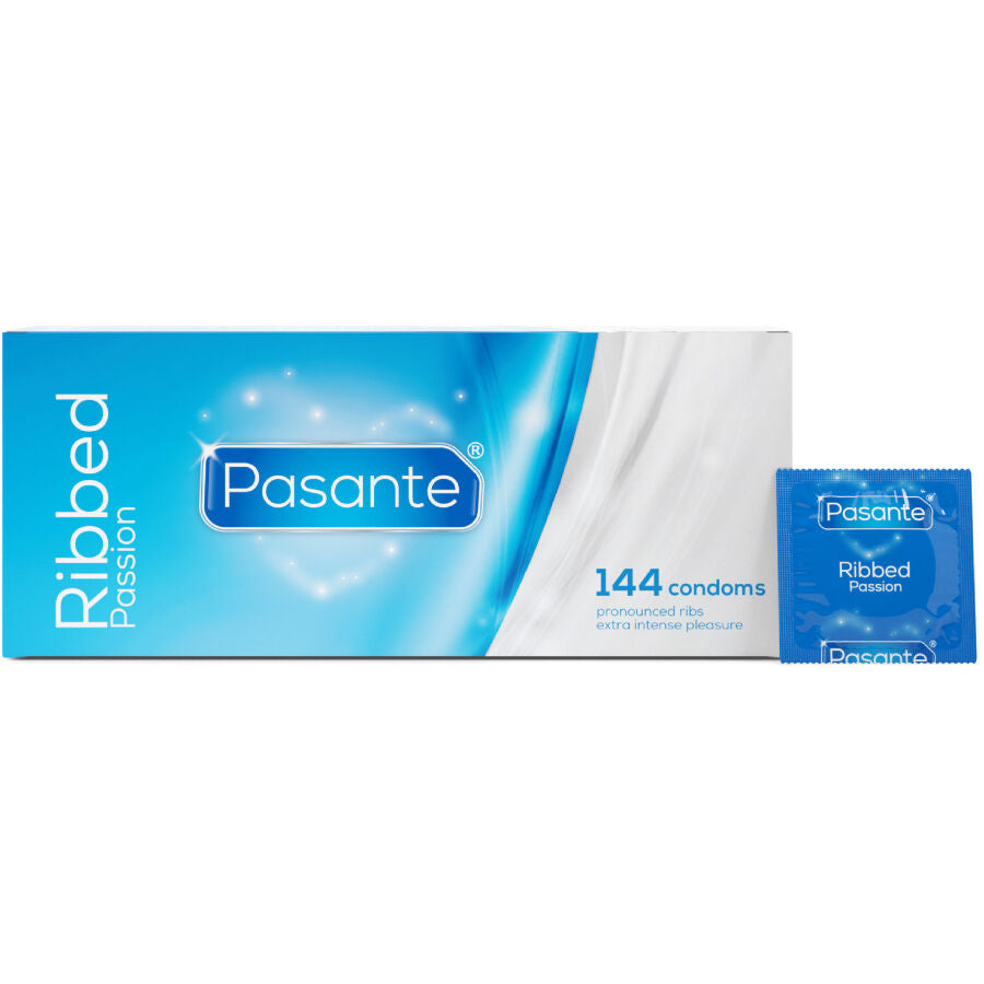 PASANTE - PRESERVATIVI RIBBED PASSION SCATOLA 144 UNITÀ – Punti e smagliature – foto 2