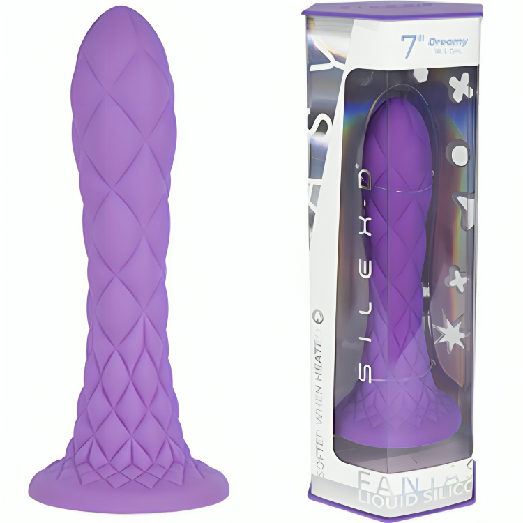 SILEXD - DILDO DA SOGNO FANTASY SILICONE LIQUIDO TERMOREATTIVO VIOLA 18,5 CM – Falli senza vibrazioni – foto 2