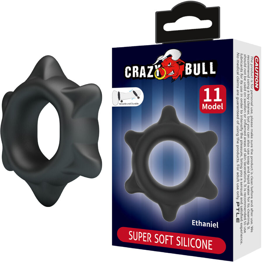 CRAZY BULL - ANELLO IN SILICONE ETHANIEL MODELLO 11 – Cockring senza vibrazione – foto 2