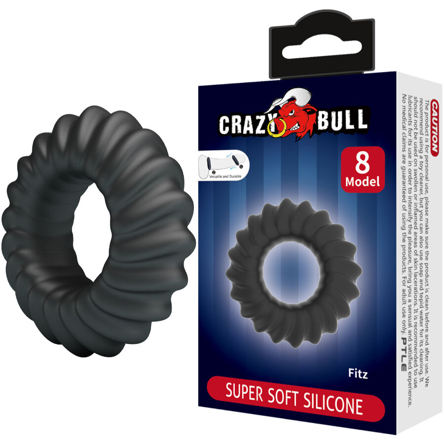 CRAZY BULL - ANELLO IN SILICONE FITZ MODELLO 8 – Cockring senza vibrazione – foto 2