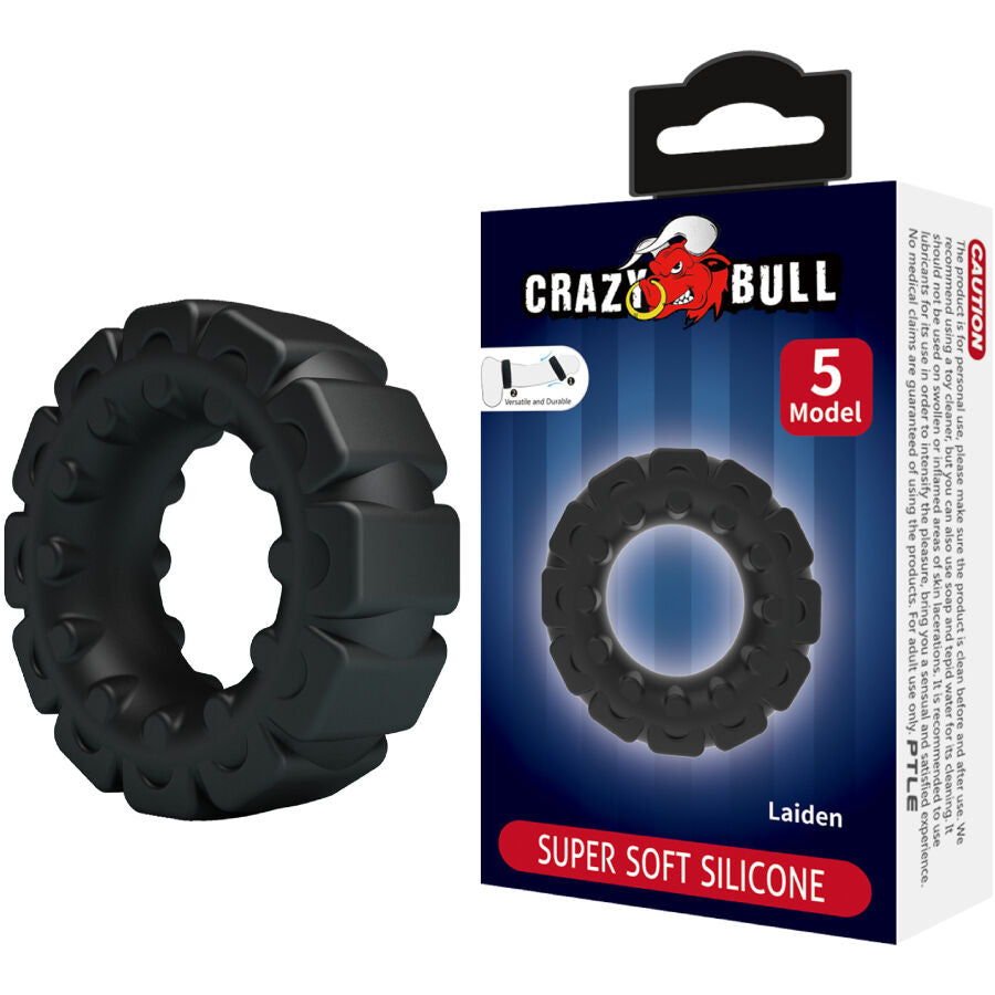 CRAZY BULL - ANELLO IN SILICONE LAIDEN MODELLO 5 – Cockring senza vibrazione – foto 2