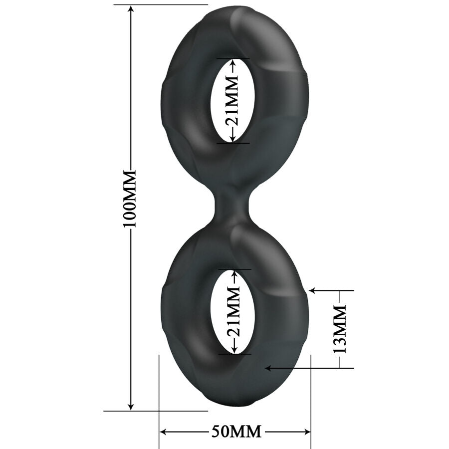 CRAZY BULL - RADWAN DOPPIO ANELLO IN SILICONE MODELLO 19 – Cockring senza vibrazione – foto 6
