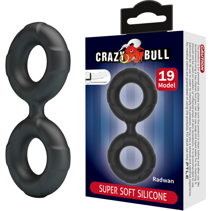 CRAZY BULL - RADWAN DOPPIO ANELLO IN SILICONE MODELLO 19 – Cockring senza vibrazione – foto 2