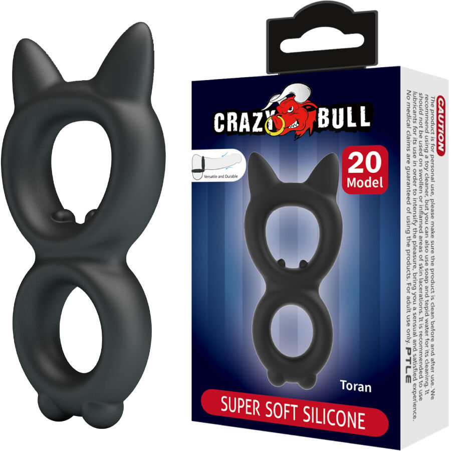 CRAZY BULL - TORAN DOPPIO ANELLO IN SILICONE MODELLO 20 – Cockring senza vibrazione – foto 2