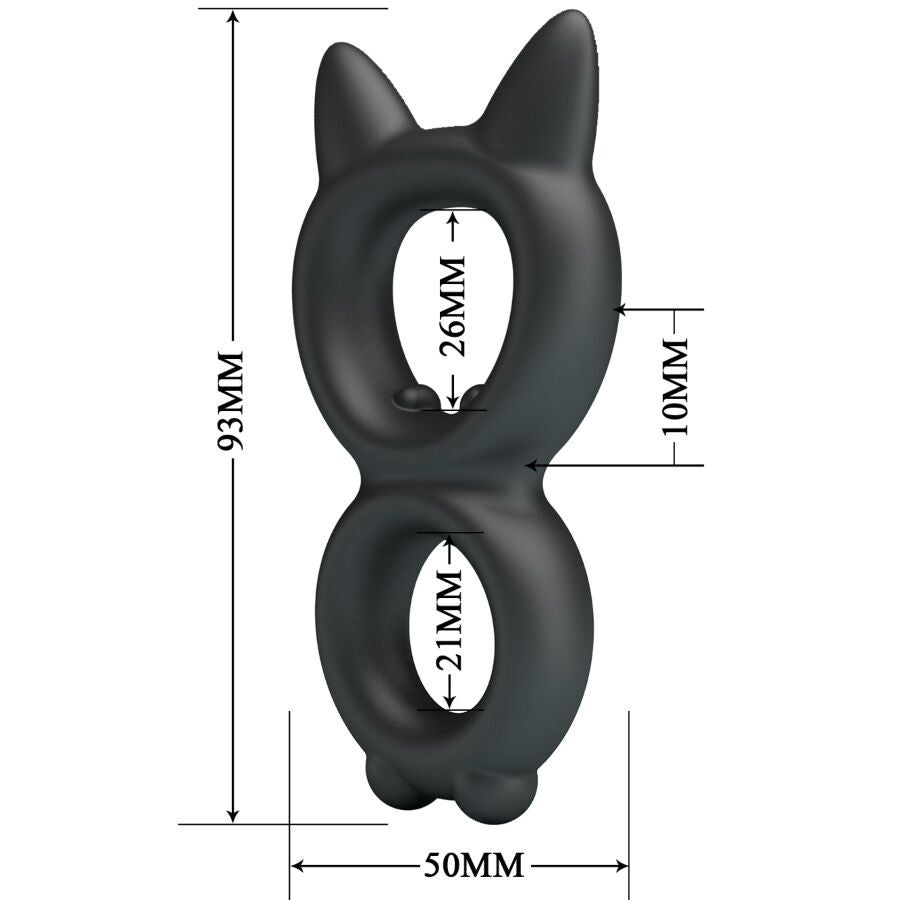 CRAZY BULL - TORAN DOPPIO ANELLO IN SILICONE MODELLO 20 – Cockring senza vibrazione – foto 6
