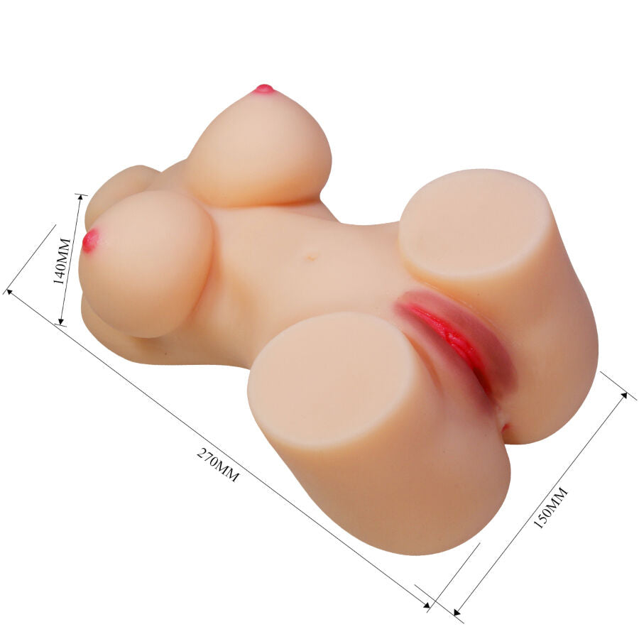 CRAZY BULL - HETTY TORSO FEMMINILE REALISTICO VAGINA E ANALE 1,9 KG – Dimensioni reali delle bambole – foto 8