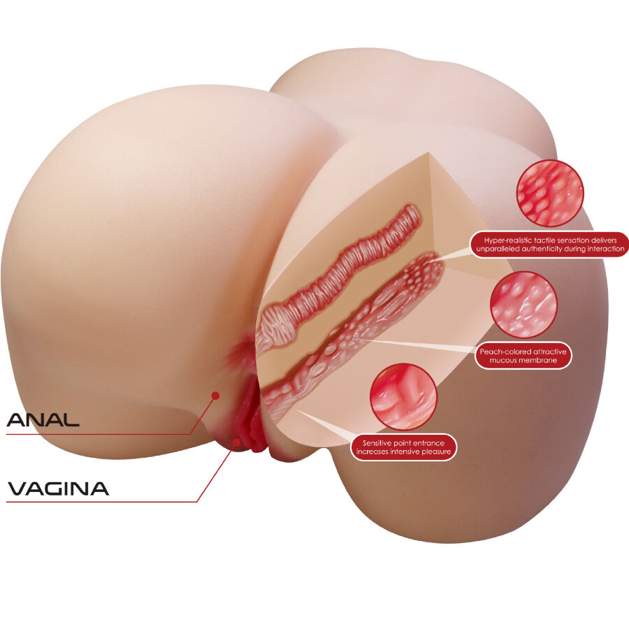 CRAZY BULL - JULIA REALISTICA FEMMINILE SEDERE VAGINA E ANALE 11 KG – Dimensioni reali delle bambole – foto 6