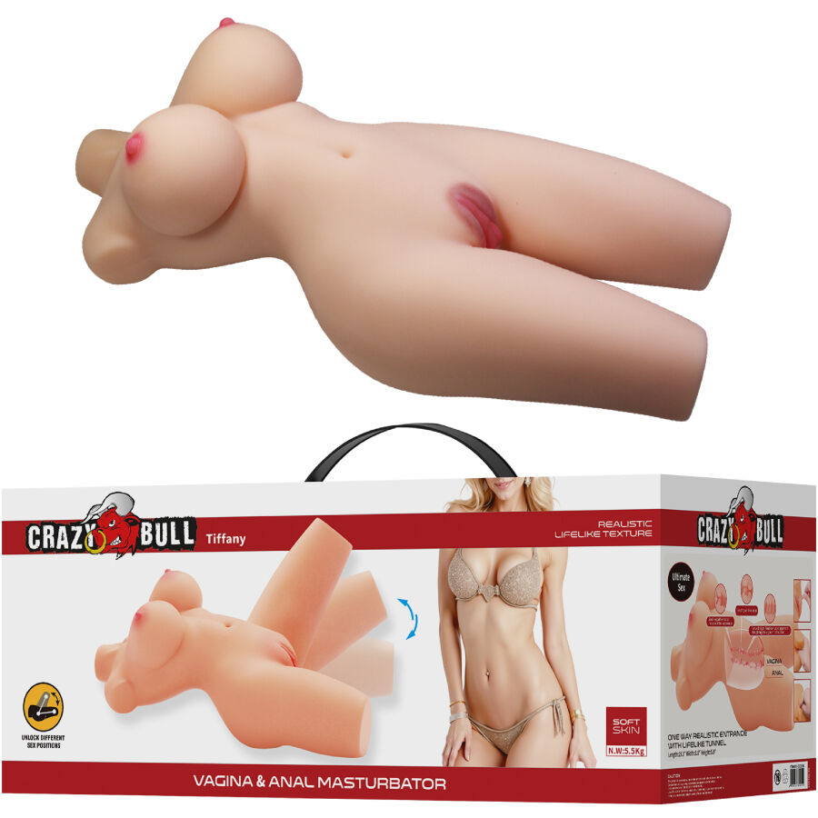 CRAZY BULL - TIFFANY TORSO FEMMINILE REALISTICO VAGINA E ANALE 5,5 KG – Vari masturbatori – foto 2