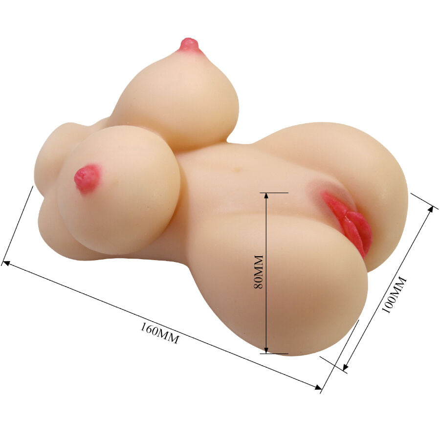 CRAZY BULL - HERTA MINI TORSO REALISTICO VAGINA FEMMINILE 497 G – Vagine senza vibrazioni – foto 8