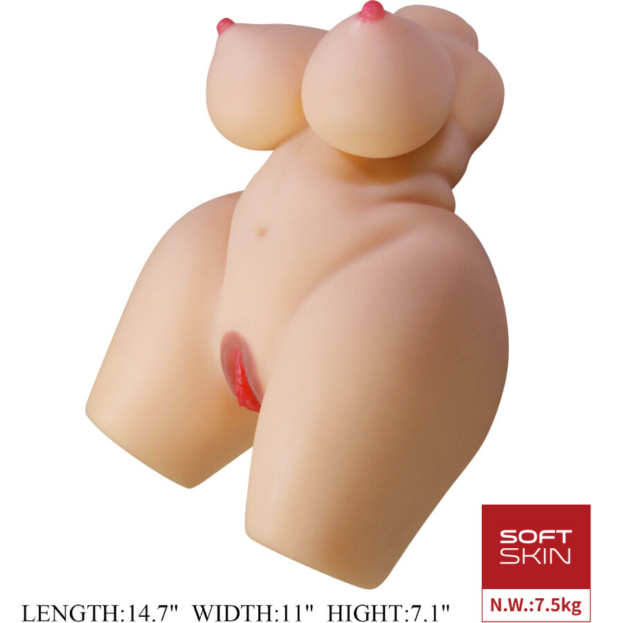 CRAZY BULL - GRACE TORSO FEMMINILE REALISTICO VAGINA E ANALE 7,5 KG – Dimensioni reali delle bambole – foto 2