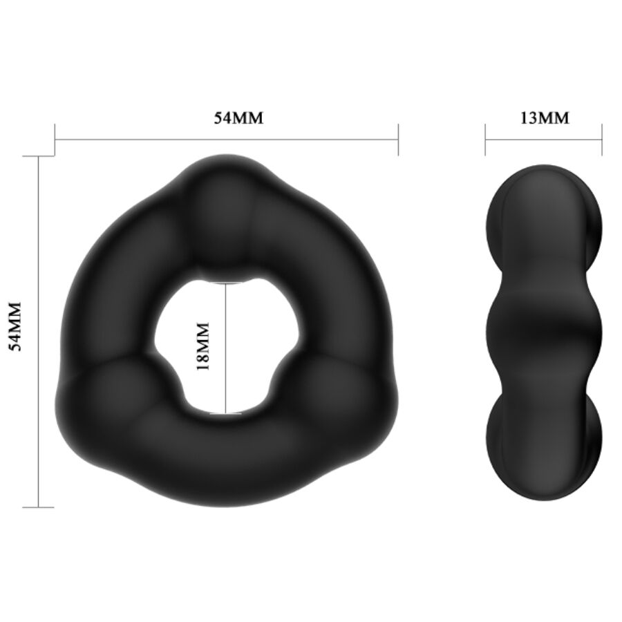 CRAZY BULL - ANELLO IN SILICONE SUPER MORBIDO CON NODULI – Cockring senza vibrazione – foto 6