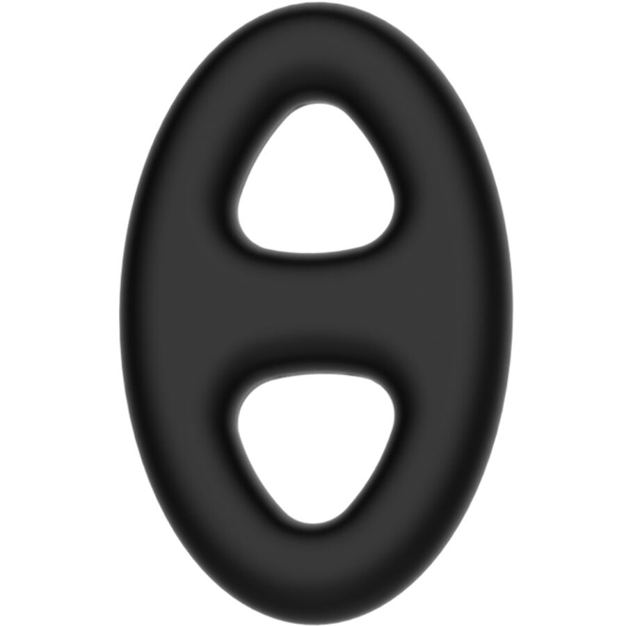 CRAZY BULL - ANELLO DOPPIO OVALE IN SILICONE – Cockring senza vibrazione