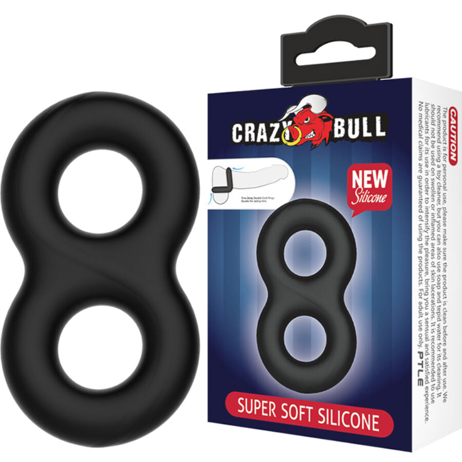 CRAZY BULL - ANELLO IN SILICONE DOPPIO INFINITO – Cockring senza vibrazione – foto 2