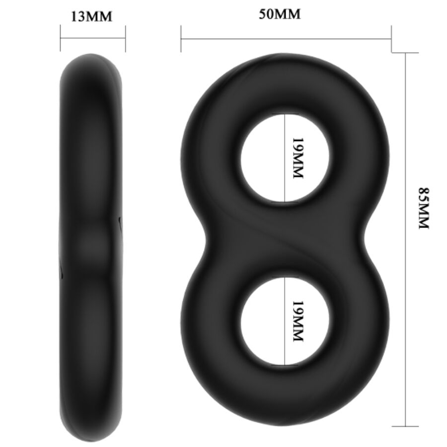 CRAZY BULL - ANELLO IN SILICONE DOPPIO INFINITO – Cockring senza vibrazione – foto 6