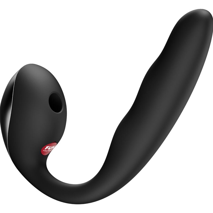 FUN FACTORY - VIBRATORE ALLEGRO INSERIBILE A DOPPIO IMPULSO D'ARIA NERO – Stimolatore d'aria con vibrazione – foto 2