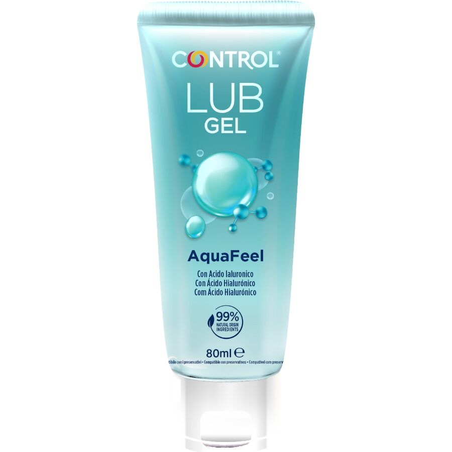 CONTROL - LUBRIFICANTE AQUAFEEL CON ACIDO IALURONICO 80 ML – A base d'acqua