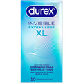 DUREX - PRESERVATIVI INVISIBILI XL 10 UNITÀ – Taglia XL (grande)