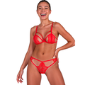 PASSION - ANUVERA REGGISENO + PERIZOMA FIRE BRICK S/M – Reggiseno e slip