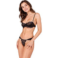 PASSION - TIVOLEA REGGISENO + PERIZOMA NERO L/XL – Reggiseno e slip